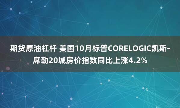 期货原油杠杆 美国10月标普CORELOGIC凯斯-席勒20城房价指数同比上涨4.2%