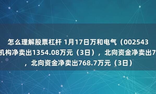 怎么理解股票杠杆 1月17日万和电气（002543）龙虎榜数据：机构净卖出1354.08万元（3日），北向资金净卖出768.7万元（3日）