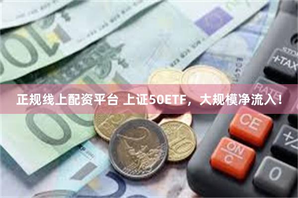 正规线上配资平台 上证50ETF，大规模净流入！